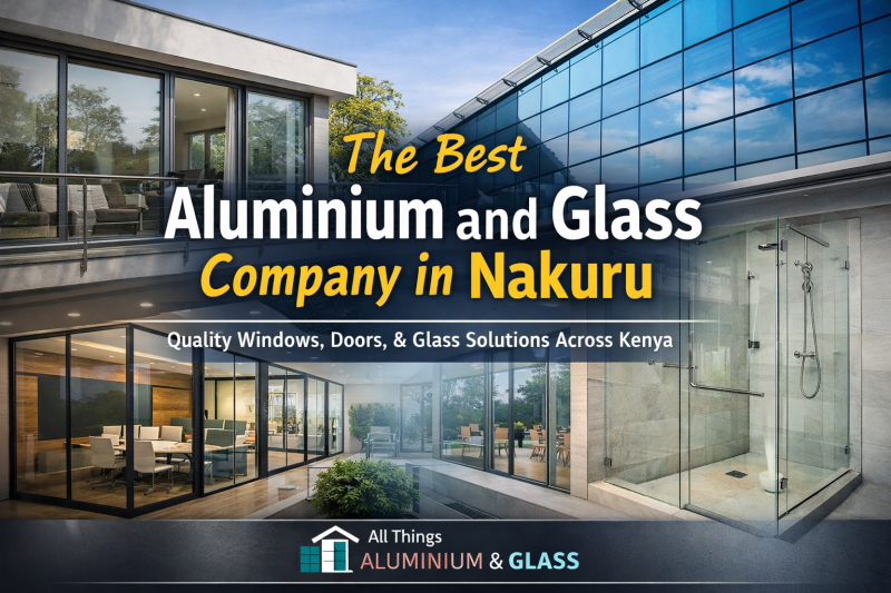 Looking for the best aluminium and glass company in Nakuru? We design, supply, and install quality aluminium windows, doors, shower cubicles, and glass solutions across Kenya.