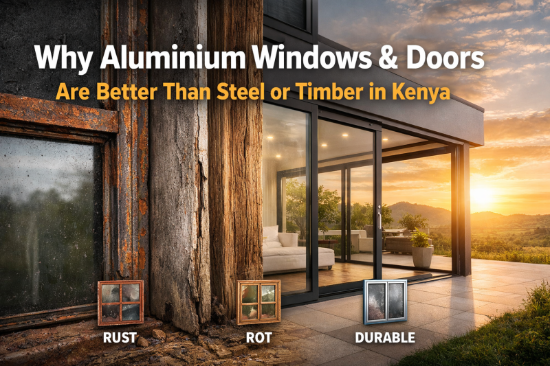 Why Aluminium Windows & Doors Are Better Than Steel or Timber in Kenya.