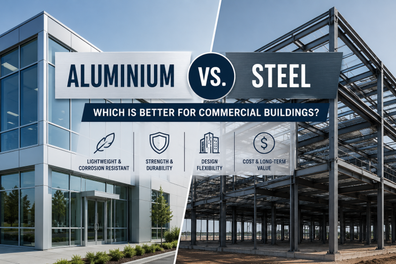 Aluminium vs. Steel Frames for Commercial Buildings: Which Should You Choose?