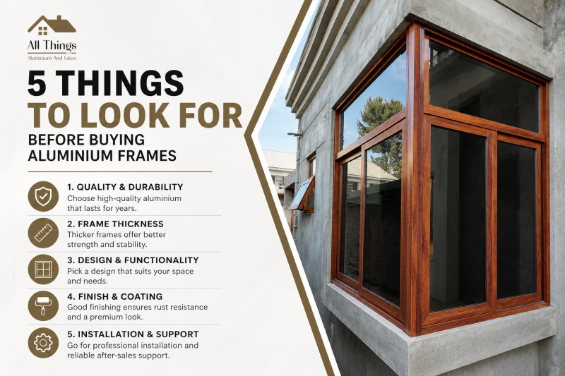 5 Things to Look for Before Buying Aluminium Frames