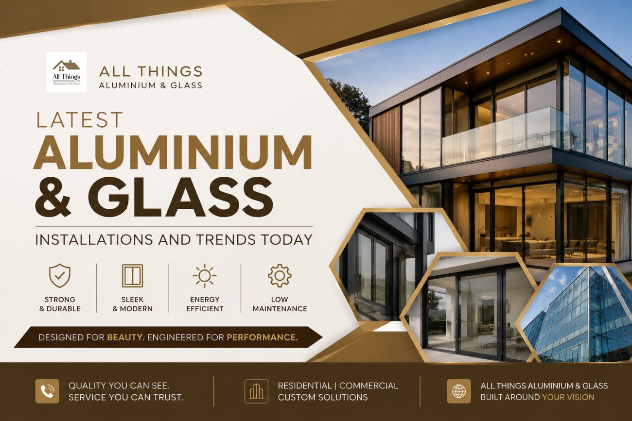 Discover the latest aluminium and glass installation trends in modern construction, including curtain walls, sliding systems, tinted glass, and energy-efficient designs shaping today’s architecture.